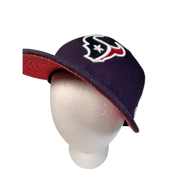 NFL Women's Houston Texans Logo Bling Sparkle Red Glitter Snapback Hat New Era - Picture 5 of 11